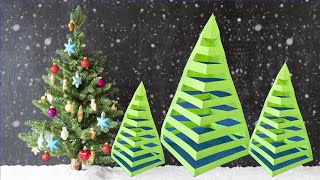 How to Make Christmas Tree out of Paper  Kirigami Christmas Tree 1  Christmas Crafts [upl. by Kcire]