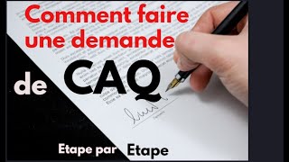 Comment faire une demande de CAQ en 2024 Etape par étape  Immigration Canada [upl. by Buyse312]