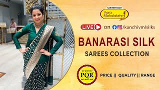 Banarasi Silk Sarees Collection  WhatsApp Number 89 0001 0002  Kancheepuram Varamahalakshmi Silks [upl. by Yorel780]