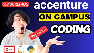 Repeated Coding  Accenture On campus latest coding questions  Accenture Assessment test 2023 [upl. by Kemeny]