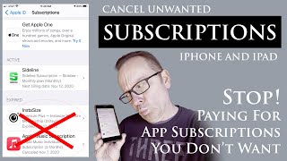 How To Cancel UNWANTED iPhone and iPad App Subscriptions STOP PAYING Every Month [upl. by Hartill]