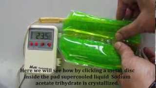 Heat of fusion of super cooled Sodium acetate [upl. by Edmon]