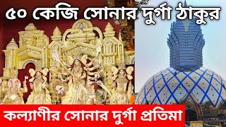 50 KG গয়নায় সেজে উঠল কল্যাণী প্রতিমা😍  KALYANI ITI MORE DURGA PUJA 2023  KALYANI DURGA PUJA 2023 [upl. by Perceval]