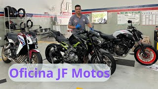 Motocicletas em manutenção e a venda  JFMP [upl. by Cul]