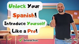 🙋‍♀️ Introduce And Describe Yourself In Spanish For Beginners  Interactive Spanish Lesson 🚀 [upl. by Annoynek]