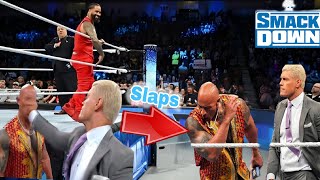 Finally  Cody Rhodes Slaps the Rock On SmackDown Today highlights 🤕 [upl. by Einalem]