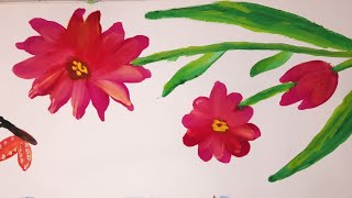 Floral Bookmark  art and craft  painting [upl. by Liagiba]