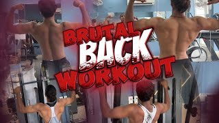 BRUTAL BACK WORKOUT🔥  gym vlog trending funny [upl. by Filippa]