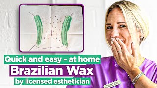 At Home Brazilian Wax Tutorial  StepbyStep Guide  Waxing positions demo for best results [upl. by Bosson]