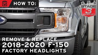 How to Remove amp Replace 20182020 F150 Factory Halogen Headlights [upl. by Elke]