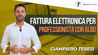 Come emettere Fattura Elettronica per Professionista con Albo di appartenenza [upl. by Peterson301]