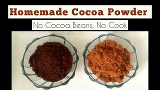 Homemade Cocoa Powder Without Cocoa Beans  How To Make Cocoa Powder At Home  Only Bakes [upl. by Aruasor353]