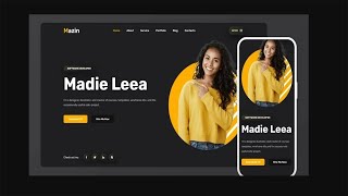 Responsive Personal Portfolio Website using HTML amp CSS [upl. by Dasteel196]