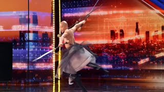 Titos Tsai ◇ Dances with Swords ◇ Auditions ◇ AGT 2023 [upl. by Aihsilef]