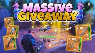 HUGE GIVEAWAY SiegebreakerSuper shredders amp MORE PCPS4XBOX  Fortnite Save The World [upl. by Aissatan]