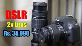 Canon EOS 1500D review  entry level DSLR with 1855 and 55250mm for Rs 38990 [upl. by Arondell]