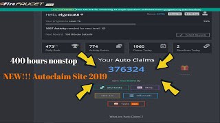 FIREFAUCET🔥🔥 EARN BITCOIN WHILE YOU SLEEP Autoclaim Site Firefaucet 2019 Cryptogatto [upl. by Kersten513]