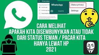 Cara Melihat Status  Snap WhatsApp WA Yang Disembunyikan  Privasi [upl. by Romeyn479]