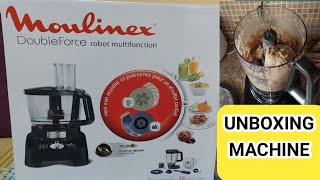 My New Unboxing Food Processor MachineMoulinex Double Force Multifunction Food Processor 3L 1000 W [upl. by Nyleda]