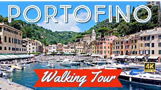 Walking tour of Portofino and Santa Margherita in 4k [upl. by Adnovahs899]