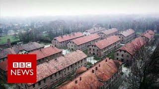 Auschwitz Drone video of Nazi concentration camp  BBC News [upl. by Nnylatsyrc]