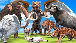 Prehistoric Mammals vs Albino Mammals Itself vs Mammoth vs Woolly Mammoth Animal Tiger Elephant [upl. by Edith970]