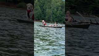 Mallorie and Evie kayaking Philpott Lake 61024 [upl. by Muns]