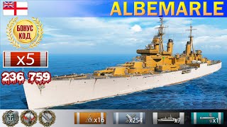 ✔ Английский пациент Крейсер quotAlbemarlequot VIII уровень Британия  ВоВС replay Gameplay mecawows 2021 [upl. by Belita]