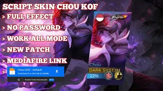 NEW Script Skin Chou KOF Iori Yagami No Password  Effect amp Voice  New Patch Mobile Legends [upl. by Eppesuig367]