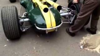 Sir Jackie Stewart revving Jim Clarks Indy 500 Lotus [upl. by Arquit]