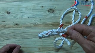 How to Tie a Back Splice  Crown Splice ⎸Tutorial  Professional Yacht Training USA [upl. by Ellenyl]