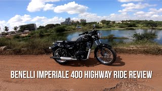 Benelli Imperiale 400 Highway Ride Review [upl. by Yeta43]