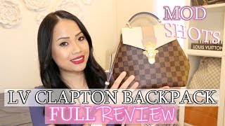 LOUIS VUITTON CLAPTON BACKPACK REVIEW  WHAT FITS  MOD SHOTS [upl. by Latsyek291]