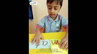 Children learning to sound each letter phonetically and blend to read a word without pictures [upl. by Latyrc]