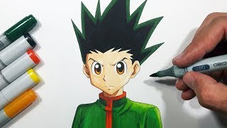 Tutorial How To Draw Gon Freecs from Hunter X Hunter  Step By Step [upl. by Bael23]