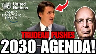 Justin Trudeau Pushes 2030 Agenda At UN Summit [upl. by Yllah]