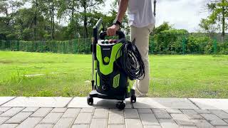 Paxcess HWY23E Portable Electric Power Washer with 360° Spinner Wheels 4 Quick Connect Nozzles [upl. by Mcgrody94]