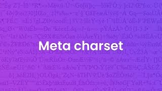 ترميز النص  meta charset [upl. by Huppert610]