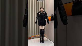 Womens Leather Pu Coat Long Sleeve Zipper Autumn Jacket out wear black combinationMikistyle1 [upl. by Novrej]