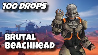 100 Drops at Brutal Beachhead Fortnite [upl. by Kress]