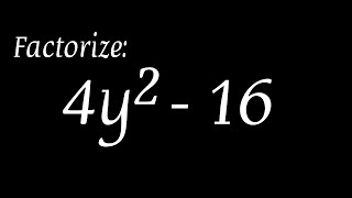 How to factorise expressions 4y2  16 math Maths  math [upl. by Sherrod]