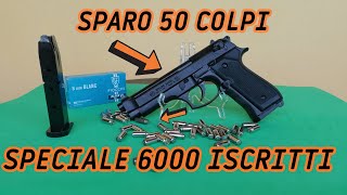 SPARO 50 COLPI CON LA PISTOLA A SALVE BRUNI BERETTA 92  SPECIALE 6000 ISCRITTI [upl. by Willa]