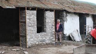 Traditional Stone Wall Building in Rural Ireland [upl. by Attelrak]