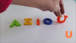 VOCALES en ingles y español para niños  VOWELS cancion de las vocales AEIOU [upl. by Halehs641]