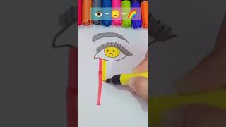 Emoji mixing  Colors  Tonni art and craft shorts viralvideo trending youtubeshorts [upl. by Haramat]