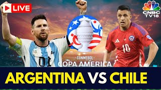 🔴Argentina vs Chile LIVE Score  Copa America 2024 LIVE  Lionel Messi  MetLife Stadium USA  N18G [upl. by Balcke]