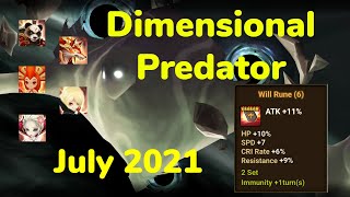 Dimensional Predator Ellunia  July 2021  Summoners War [upl. by Piero]