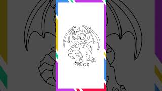 Drawing Spyro  Skylanders Spyros Adventure1 Cartoon [upl. by Airretnahs352]