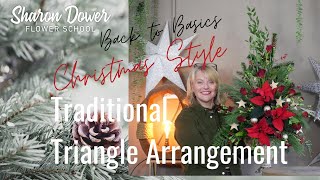 How to make a Flower Arrangement for Christmas FLORISTRYFLOWER ARRANGING [upl. by Aenil]