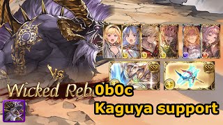 GBF Lvl 80 Wicked Rebel Dark EX 0 buttons 0 chains Kaguya support [upl. by Oab]